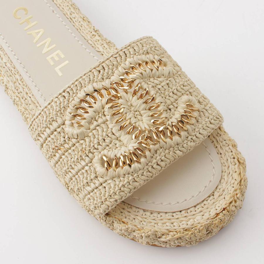 極美品】 シャネル CHANEL サンダル ミュール 21.5cm ココマーク