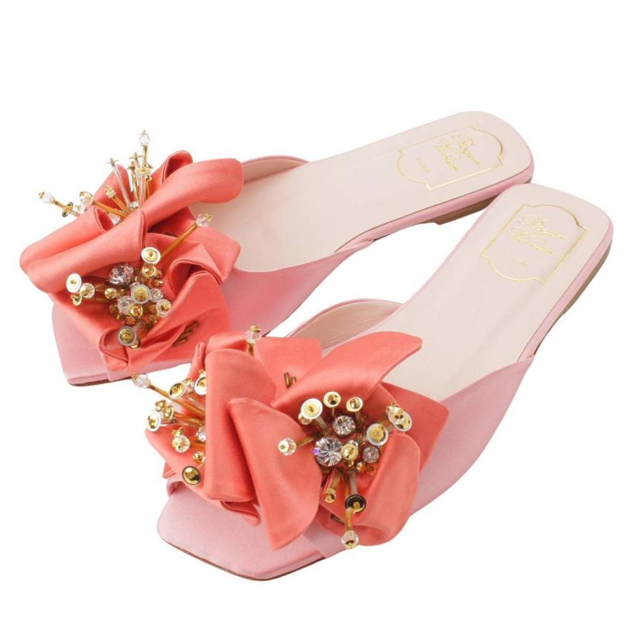 ロジェヴィヴィエ】Roger Vivier VIV Fireflower サテン フラワー 