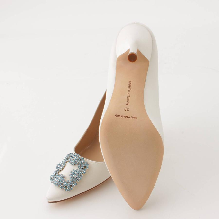 マノロブラニク】Manolo Blahnik ハンギシ hangisi ビジュー サテン 