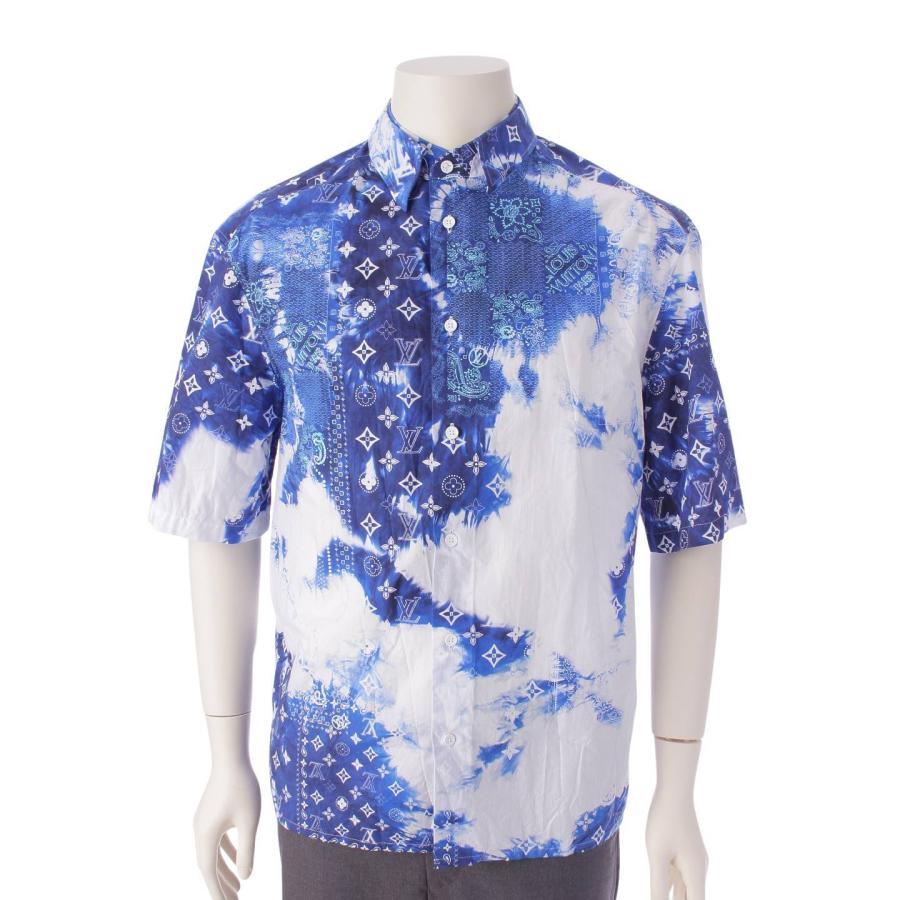 ルイヴィトン モノグラムバンダナフックディティール半袖シャツ メンズ S