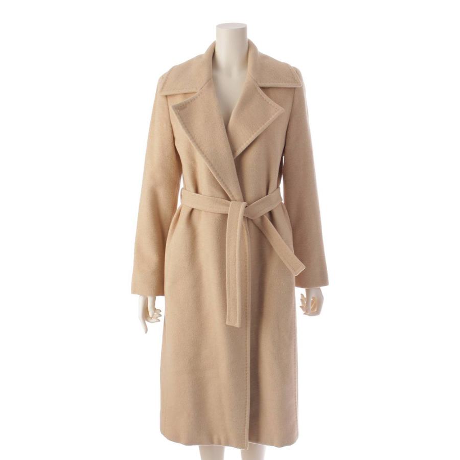 マックスマーラ】Max mara キャメル ベルテッド ロングコート アウター 