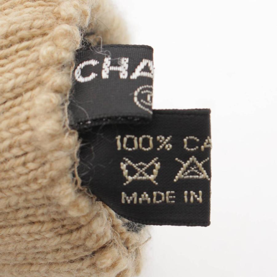 【シャネル】Chanel　ココマーク カシミヤ バイカラー グローブ 手袋 ベージュ×ブラック 【中古】【正規品保証】196876｜retrojp｜09