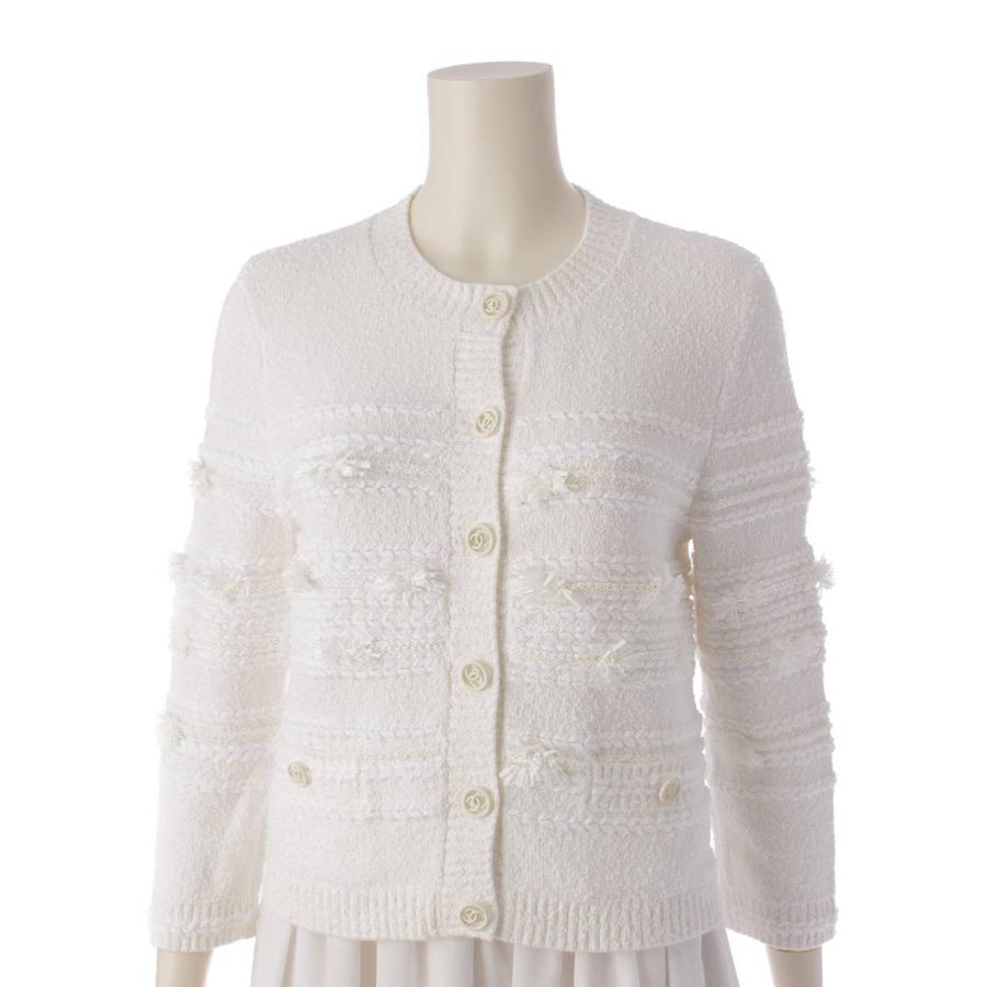 シャネル】Chanel 19P ココボタン ケーブル編み ニット ジャケット  