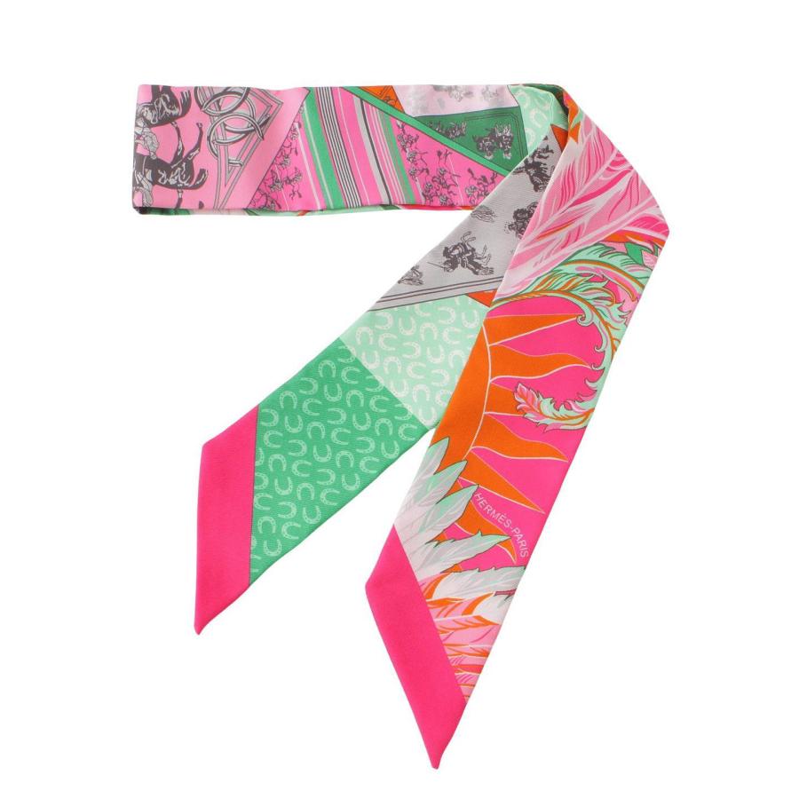 HERMES エルメス ツイリー ピンク シルク正規品