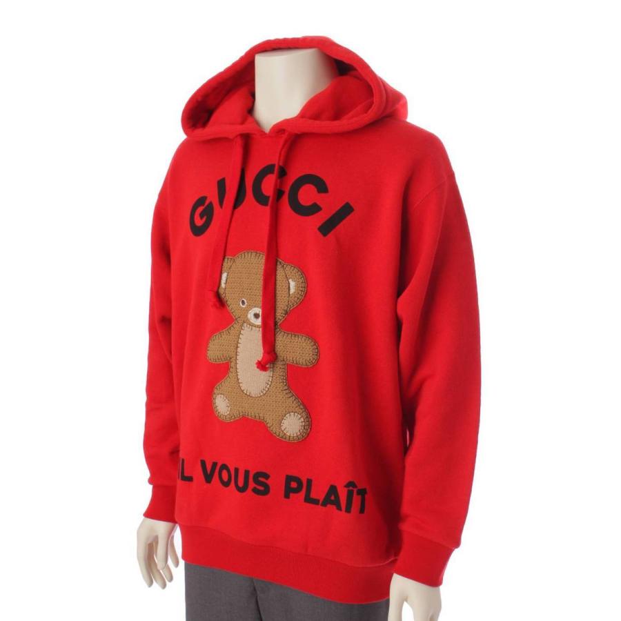グッチ】Gucci 23SS メンズ TEDDYBEAR ロゴ フード コットン パーカー 