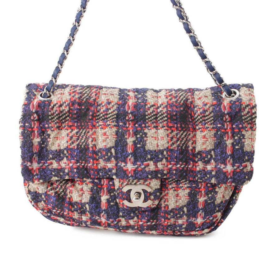 CHANEL 【シャネル】Chanel ナイロン ツイードプリント ポーチ付き  