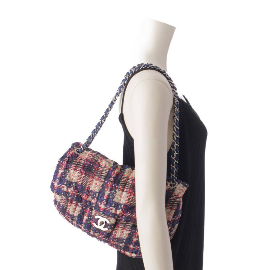 CHANEL 【シャネル】Chanel ナイロン ツイードプリント ポーチ付き  
