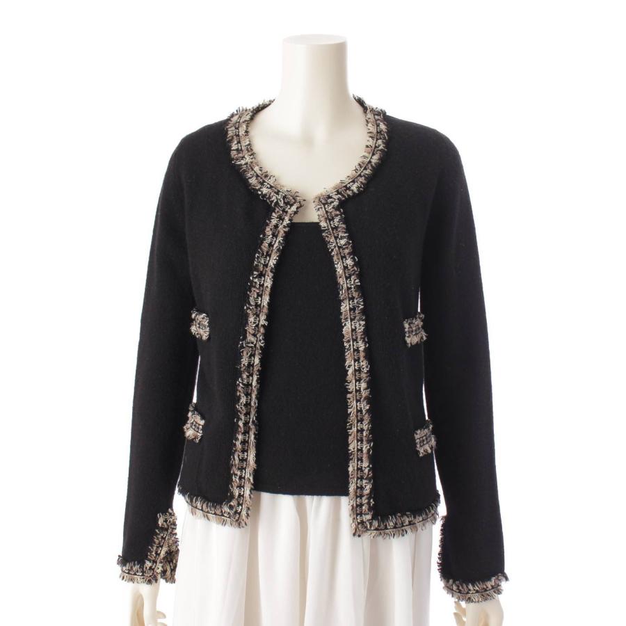 シャネル】Chanel 02A ココマーク トリム カシミヤ アンサンブル  
