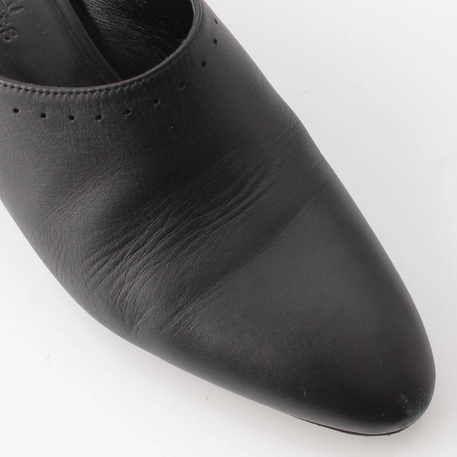 HERMES 【エルメス】Hermes レザー パンチング ミュール サボサンダル  