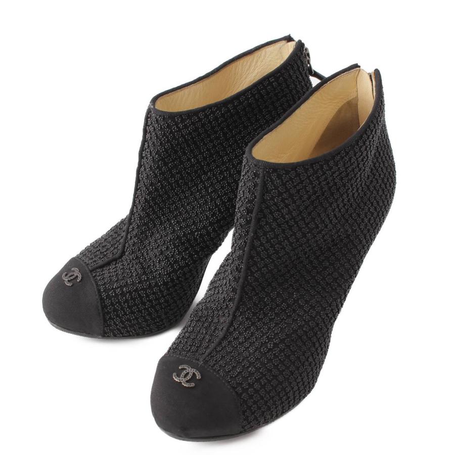 CHANEL 【シャネル】Chanel ココマーク ビーズ ファブリック レザー 