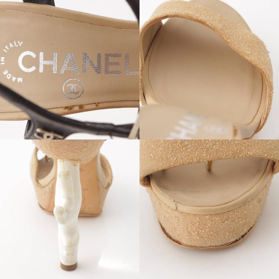 【シャネル】Chanel　12P 珊瑚 サンゴ ヒール ストラップサンダル G28373 ベージュ 36 【中古】【正規品保証】198550｜retrojp｜07