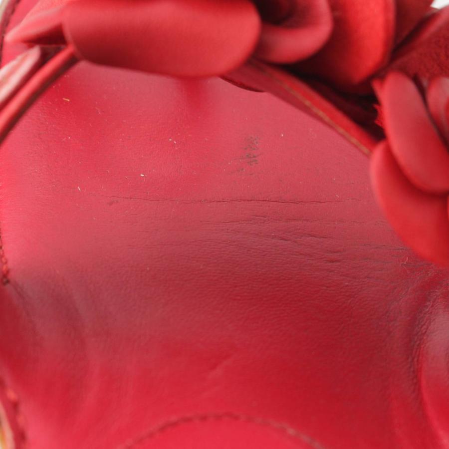 CHANEL 【シャネル】Chanel 14P ココマーク カメリア レザー フラット  