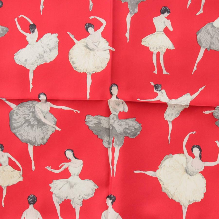 エルメス】Hermes カレ90 シルクスカーフ La Danse バレリーナ レッド 