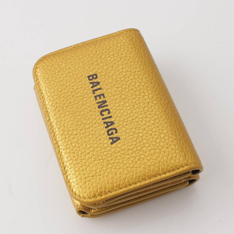 BALENCIAGA ゴールド三つ折り財布 BALENCIAGA - 新品 バレンシアガ BALENCIAGA 3つ折り財布 ペーパー
