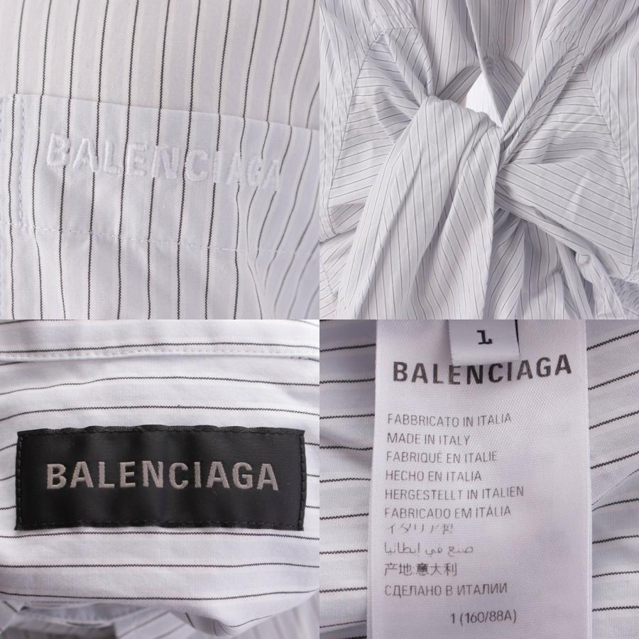 【バレンシアガ】Balenciaga　23-24AW ロゴ コットン シャル ブラウス シャツ トップス 768564 ライトブルー 1 【中古】199207｜retrojp｜08