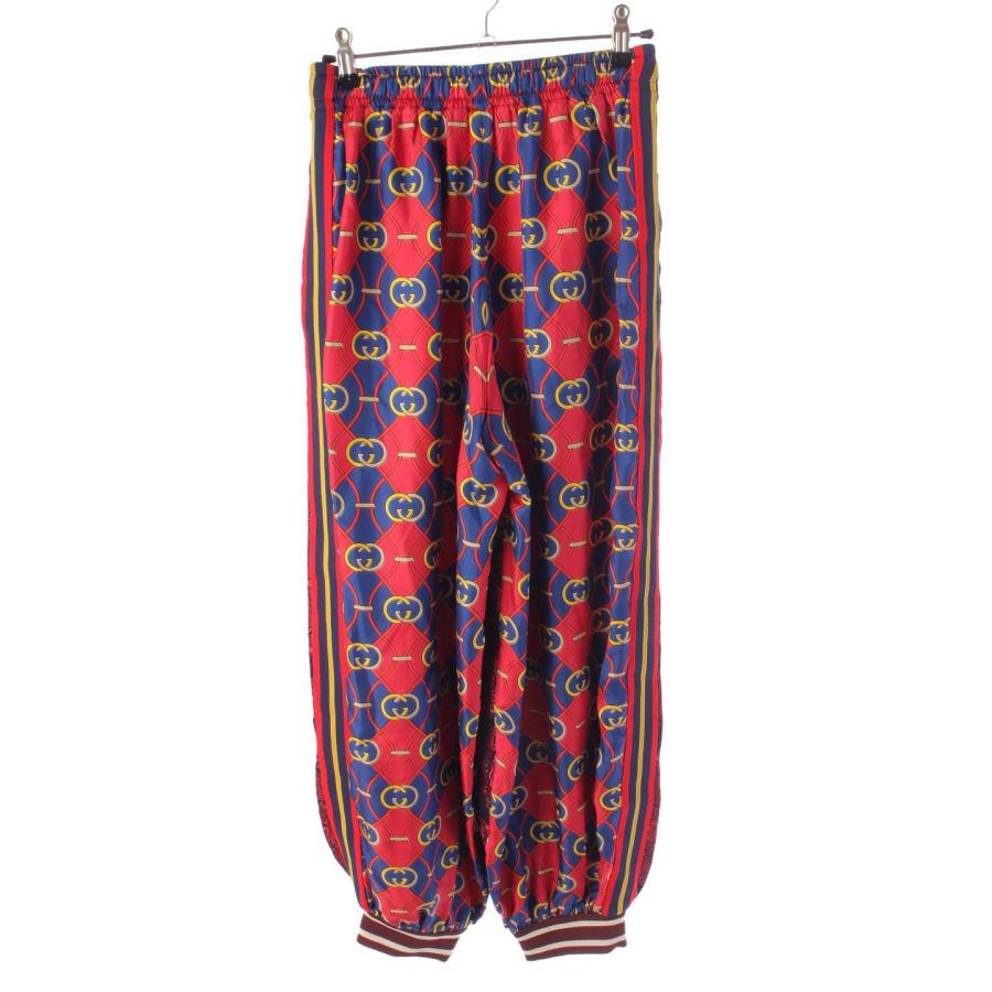 グッチ】Gucci サイドストライプ GG フラワー シルク混 ジョグパンツ 