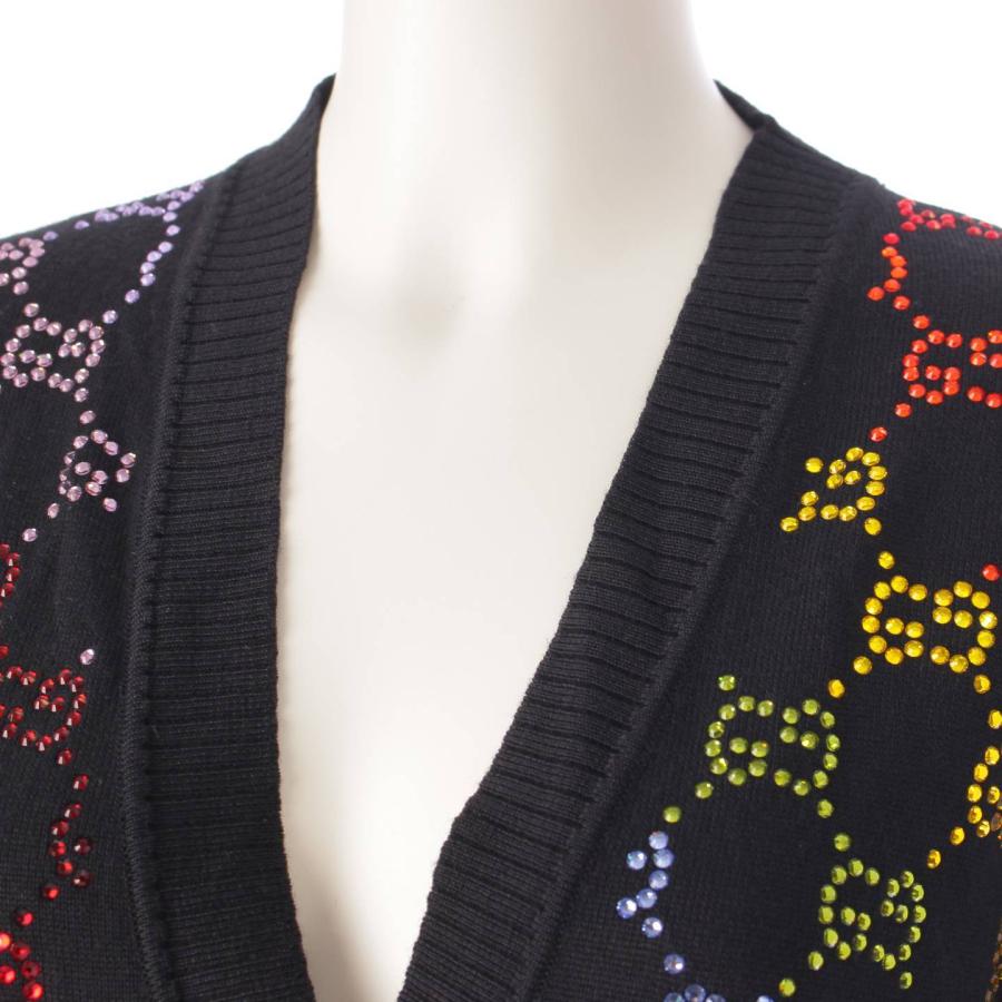 GUCCI 【グッチ】Gucci GGジャガード ラインストーン ウール ニット 