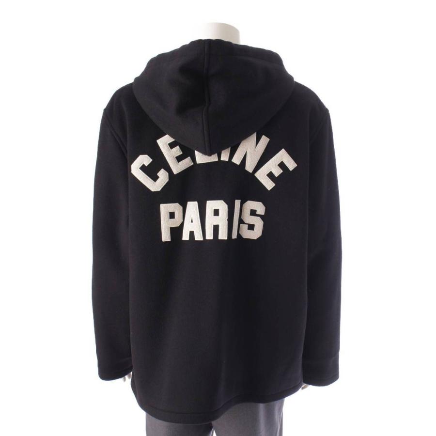 CELINE セリーヌ Cパッチ ロゴ カレッジ ダブルフェイス パーカー  