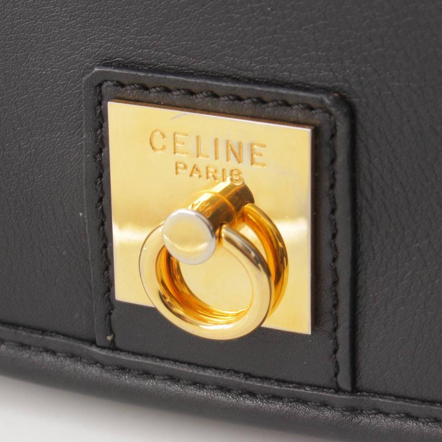 【セリーヌ】Celine　ヴィンテージ リング金具 レザー ショルダー バッグ ブラック 【中古】【正規品保証】199967｜retrojp｜07