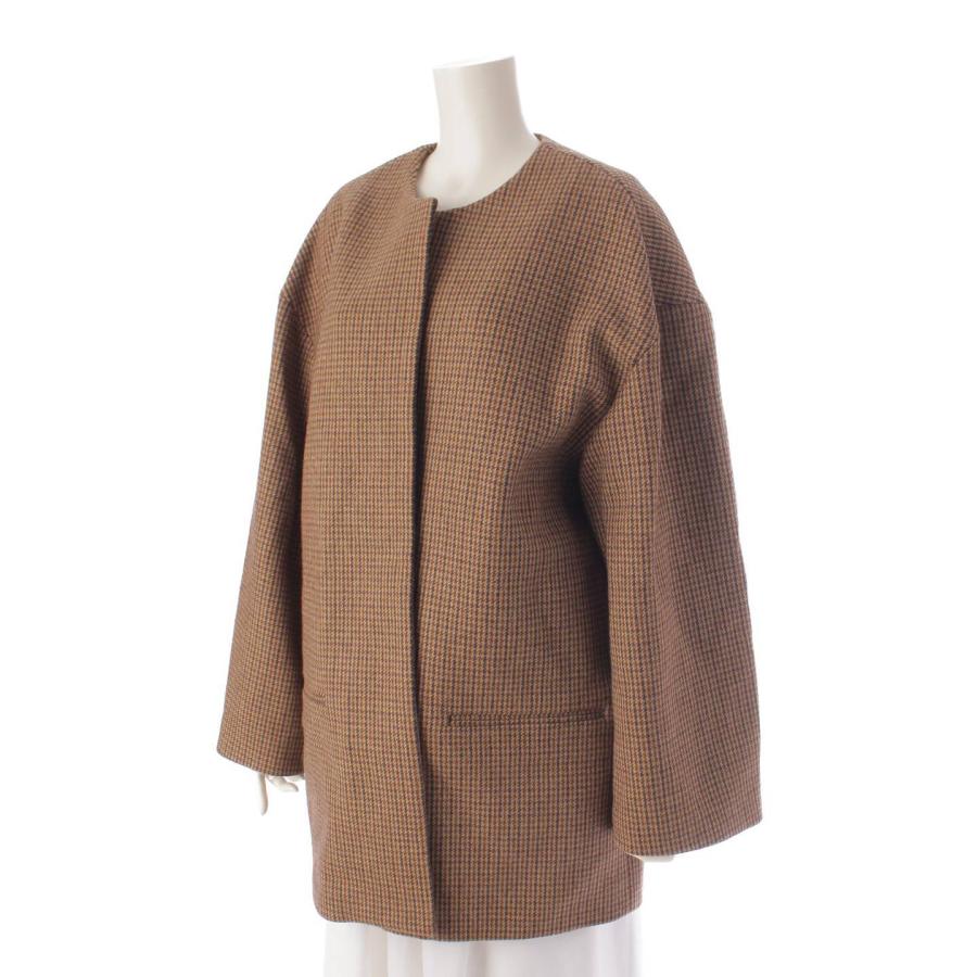 CELINE 【セリーヌ】Celine 21AW ウール チェック ノーカラー  