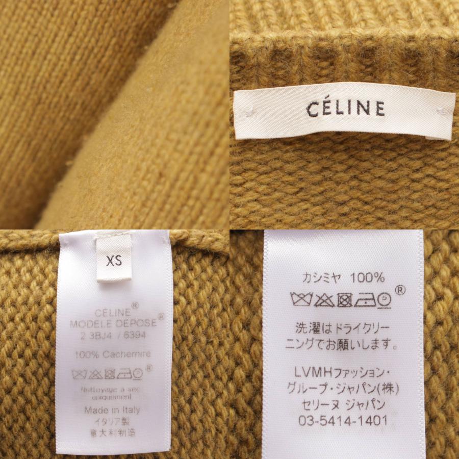 【セリーヌ】Celine　フィービー期 カシミヤ チャンキー ニット セーター 2 3BJ4 6394 マスタード XS 【中古】【正規品保証】200439｜retrojp｜10