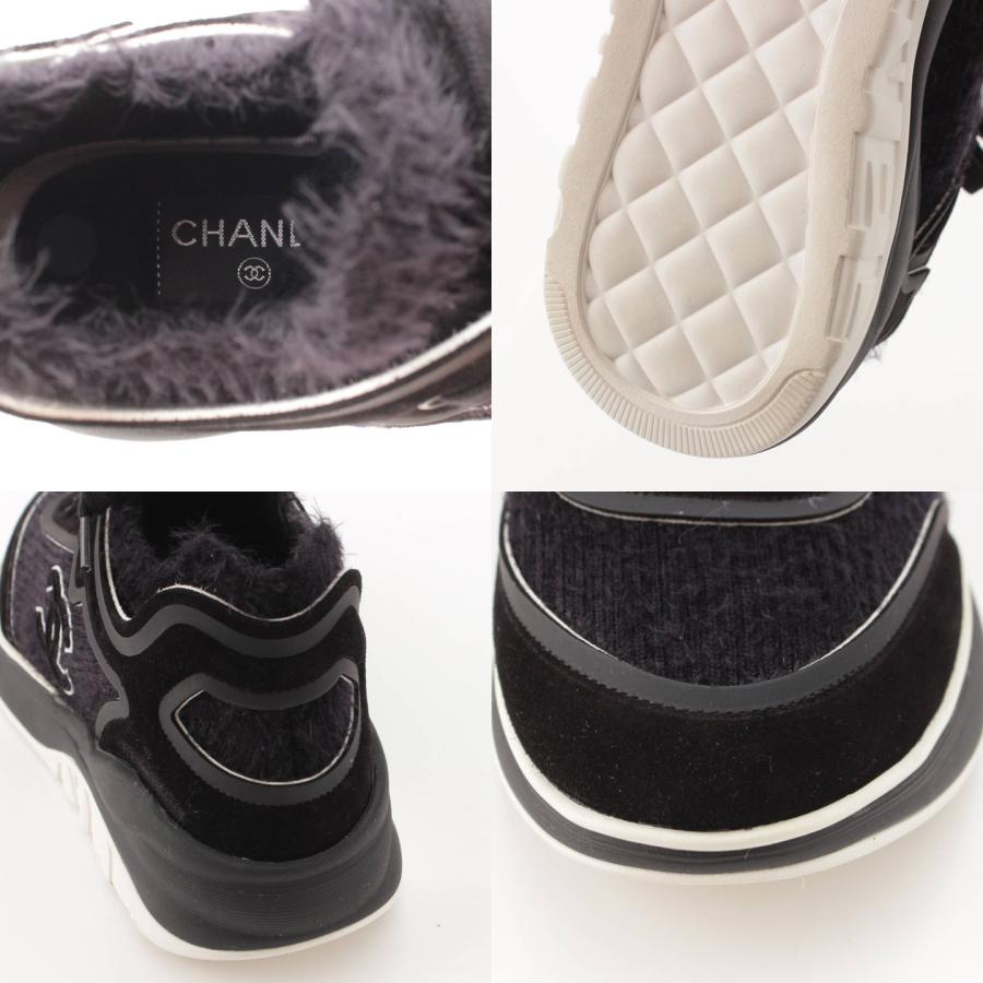 【シャネル】Chanel　ココマーク スエード×ニット ソックススニーカー G35202 ブラック 39 【中古】【正規品保証】200449｜retrojp｜07