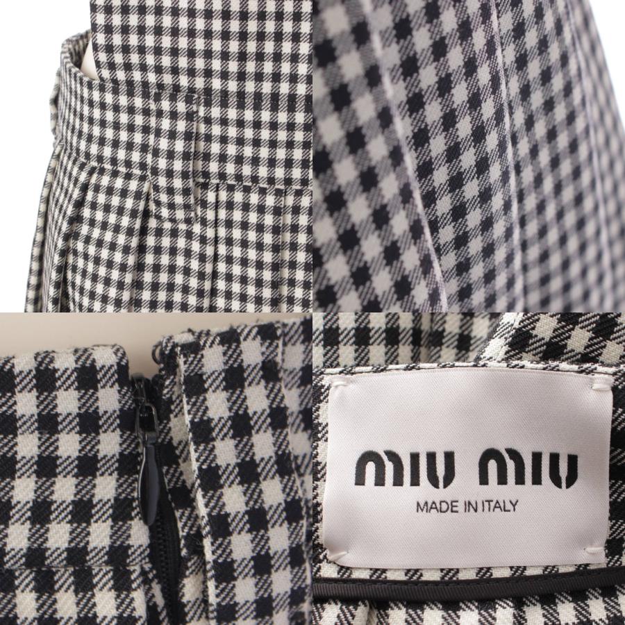 miu 【ミュウミュウ】Miu Miu モヘア混 ギンガムチェック miu 【ミュウミュウ】Miu Miu モヘア混 ギンガムチェック