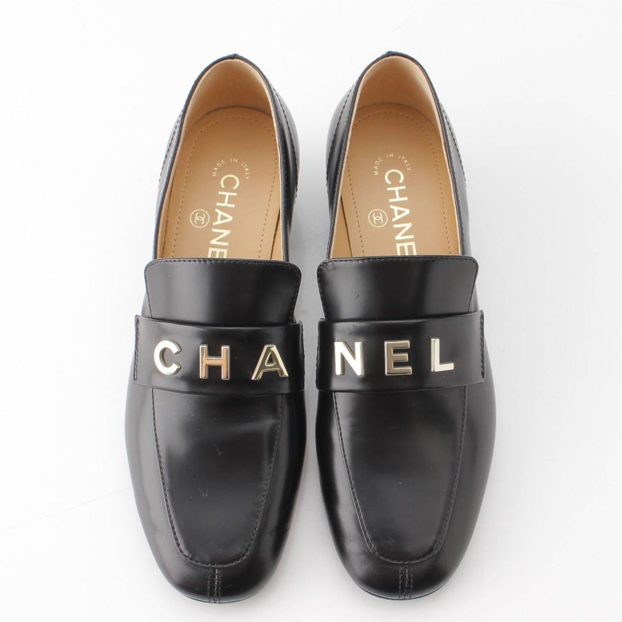 CHANEL 【シャネル】Chanel ココマーク ロゴ レザー ローファー  