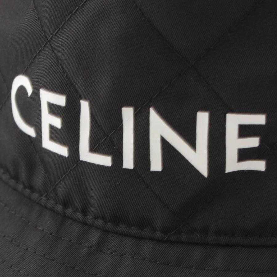 【セリーヌ】Celine　ロゴ ナイロン キルティング バケットハット ブラック×オレンジ S 【中古】【正規品保証】200640｜retrojp｜05