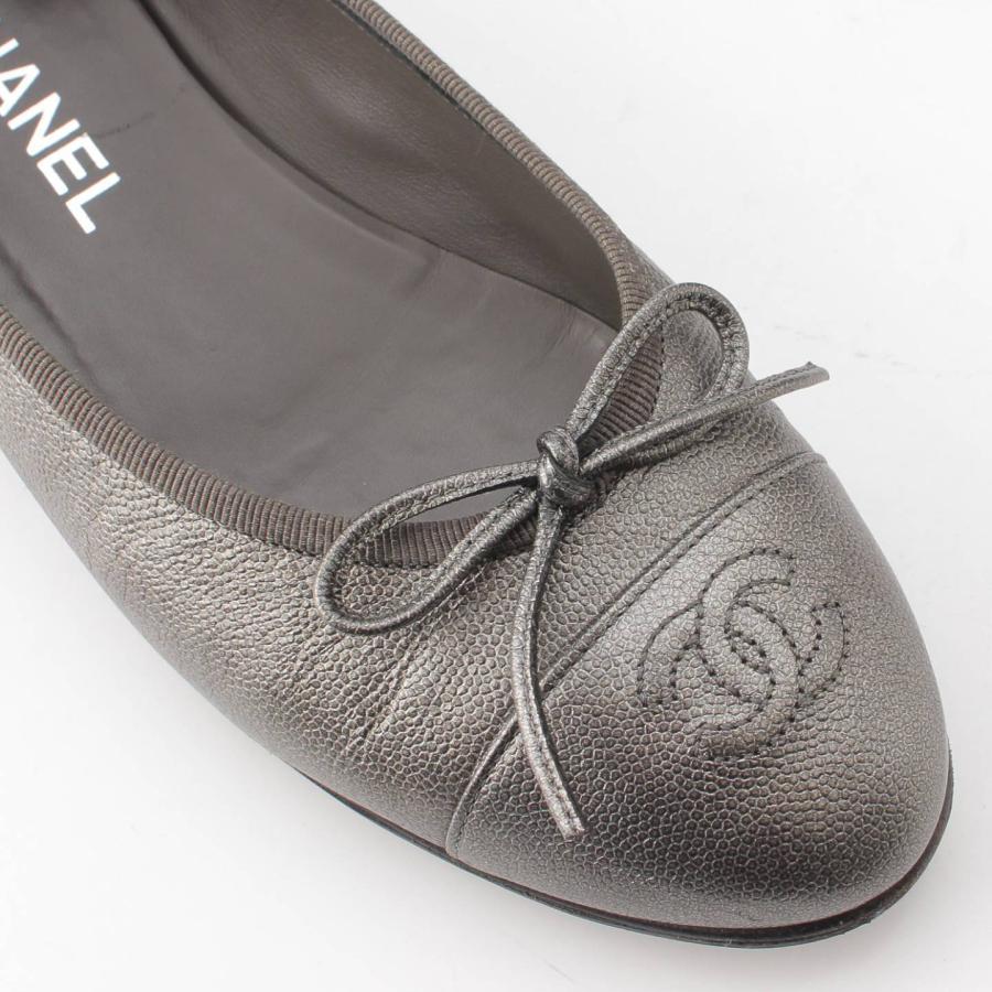 CHANEL 【シャネル】Chanel ソフトキャビア バレリーナ パンプス CHANEL 【シャネル】Chanel ソフトキャビア バレリーナ パンプス