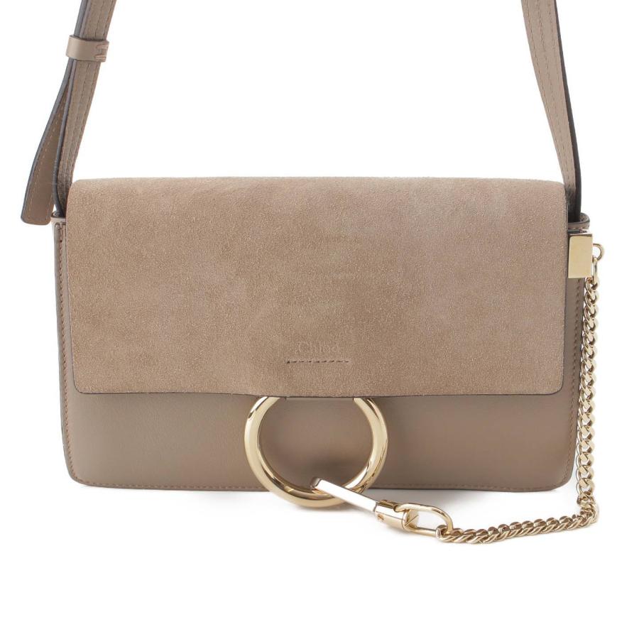 Chloe 【クロエ】Chloe FAYE フェイ レザー チェーン装飾 ショルダー 