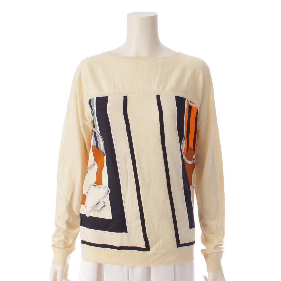 HERMES 【エルメス】Hermes 16年 ツイルレーヌ シルク×カシミヤ 長袖  