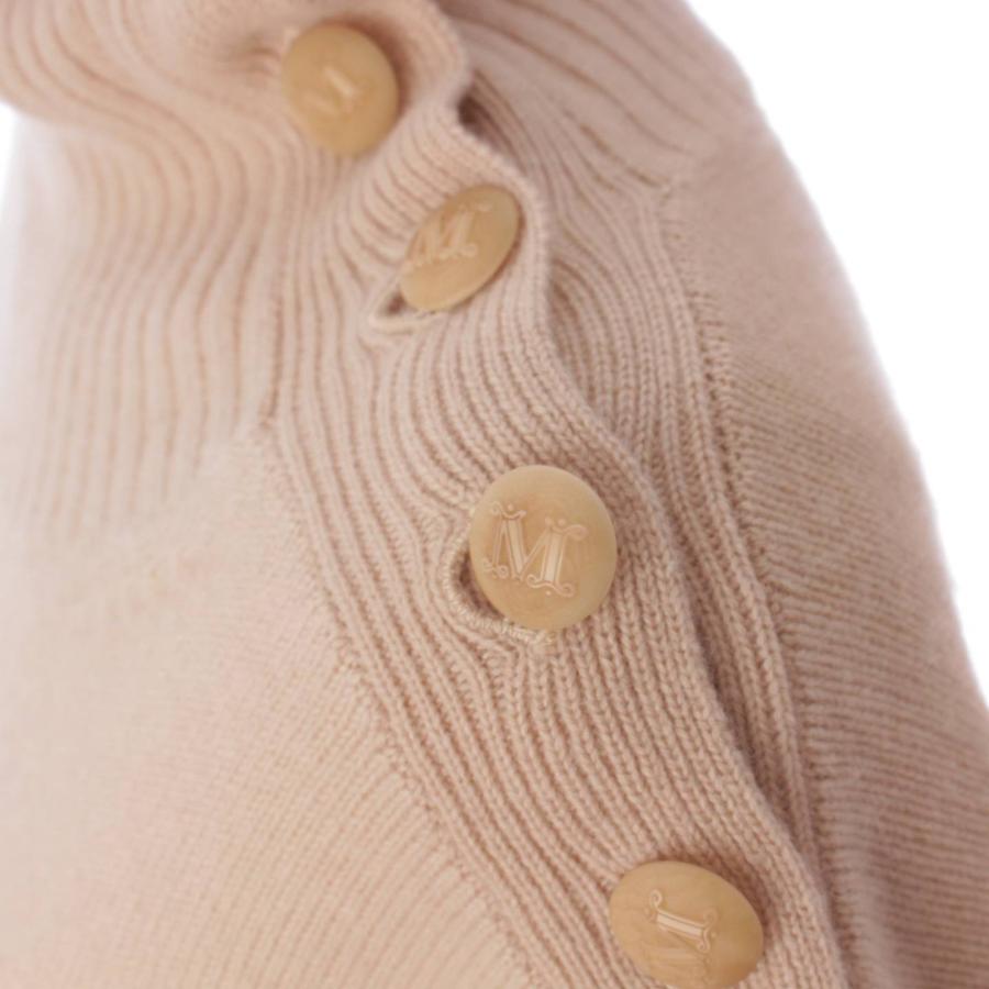 Max MaraヴァージンウールカシミヤニットワンピースMロゴボタン