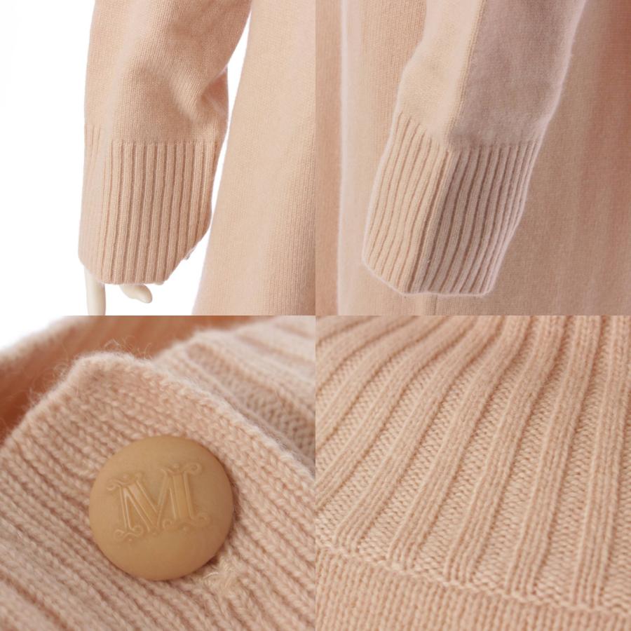 マックスマーラ】Max mara カシミヤ混 ロゴボタン タートルネック 長袖 
