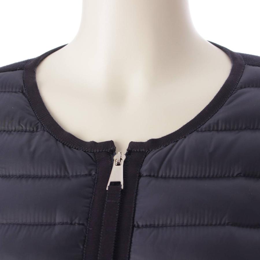 MONCLER 【モンクレール】Moncler ニット切替 ジップアップ ノーカラー  