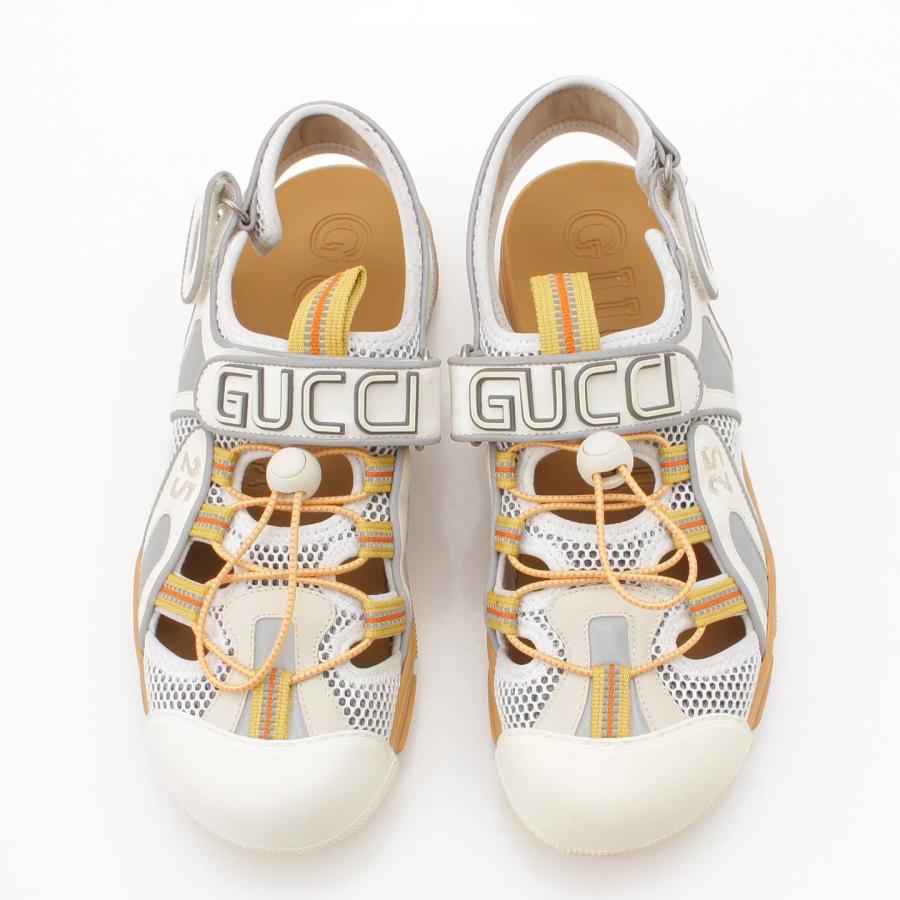 GUCCI 【グッチ】Gucci メンズ レザー×メッシュ ベルクロ スニーカー  