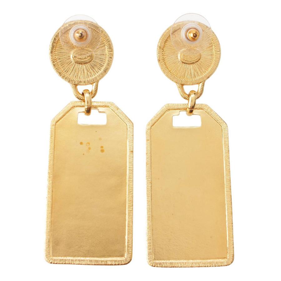 シャネル】Chanel P20C ロゴ カンボン パール プレート ピアス