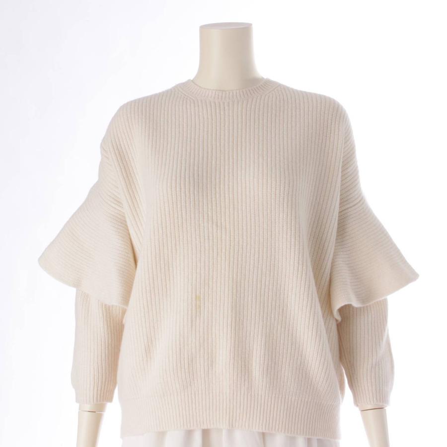 GRACE CONTINENTAL 【】 クルーネック フリル カシミヤ100% ニット  