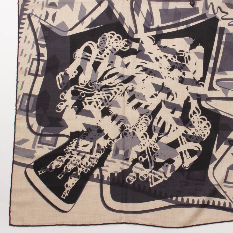 HERMES 【エルメス】Hermes カレジェアン 140 Imprimeur Fou Le Fil  