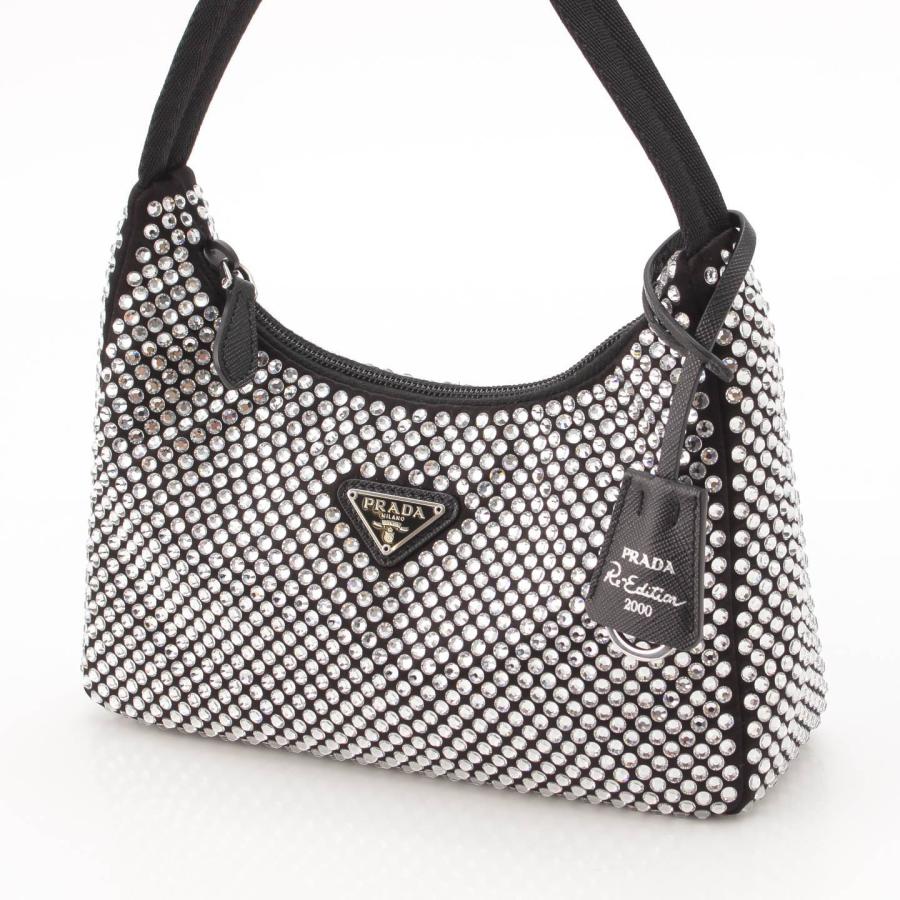PRADA ホーボーバックスタッズ 1BC515 楽天市場】新品同様 PRADA プラダ クリスタル サテン ミニ