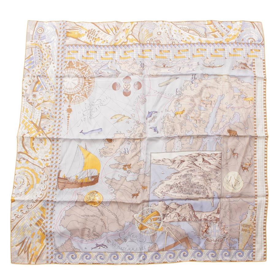 HERMES 【エルメス】Hermes カレ90 Le Voyage De Pytheas HERMES 【エルメス】Hermes カレ90 Le Voyage De Pytheas