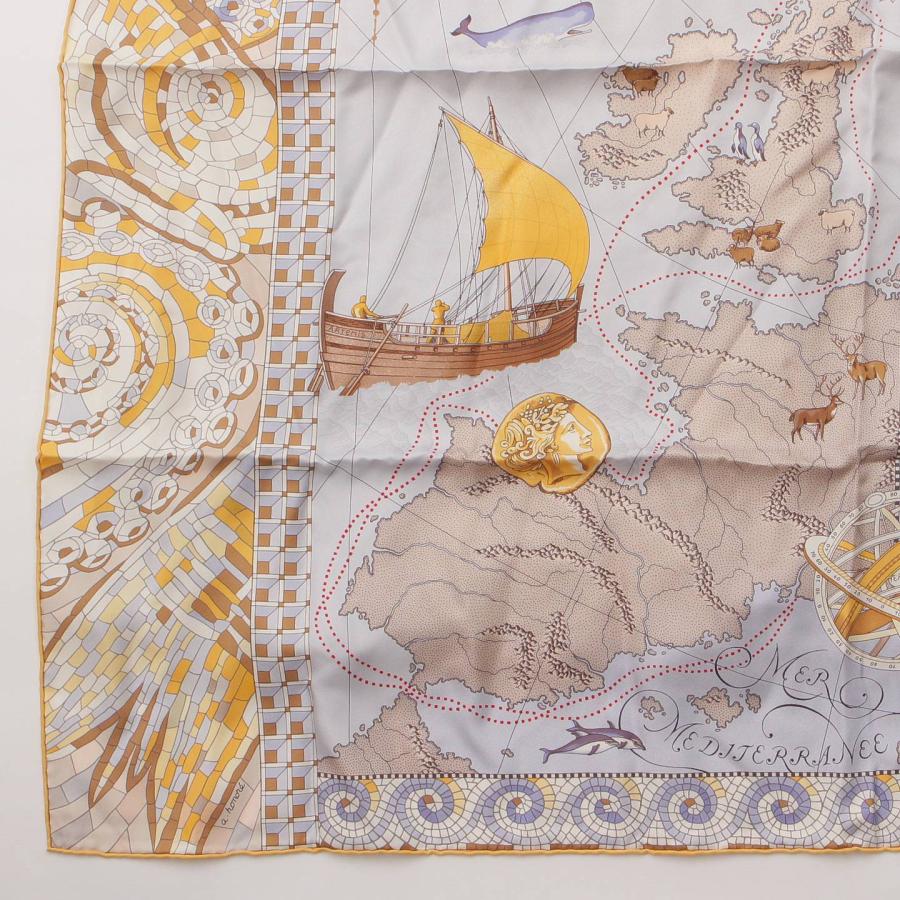 HERMES 【エルメス】Hermes カレ90 Le Voyage De Pytheas HERMES 【エルメス】Hermes カレ90 Le Voyage De Pytheas