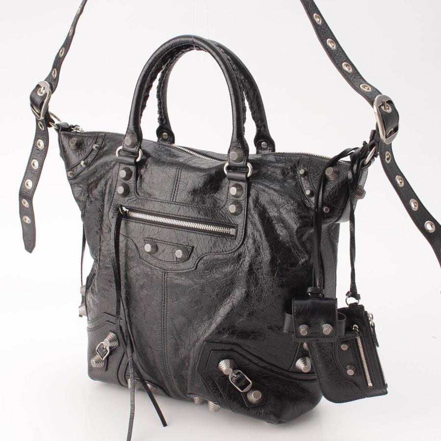 【バレンシアガ】Balenciaga　LE CAGOLE レザー 2wayトートバッグ 719067 ブラック 【中古】【正規品保証】204321｜retrojp｜02