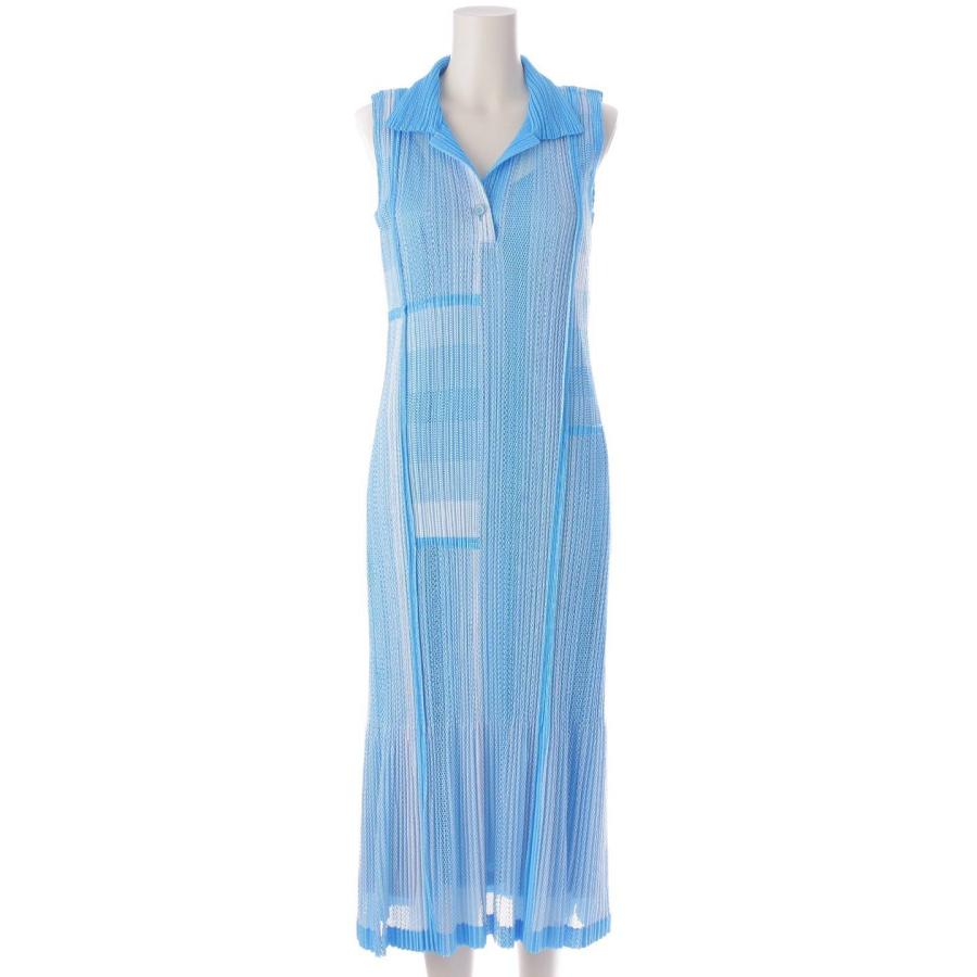 Issey miyake プリーツプリーズ メッシュ ノースリーブ ワンピース 