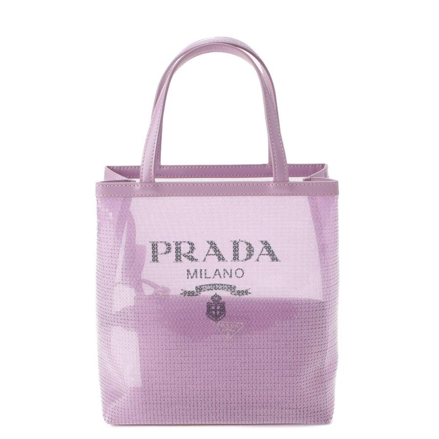 PRADA 【プラダ】Prada スパンコール メッシュ スモール ショッピング 