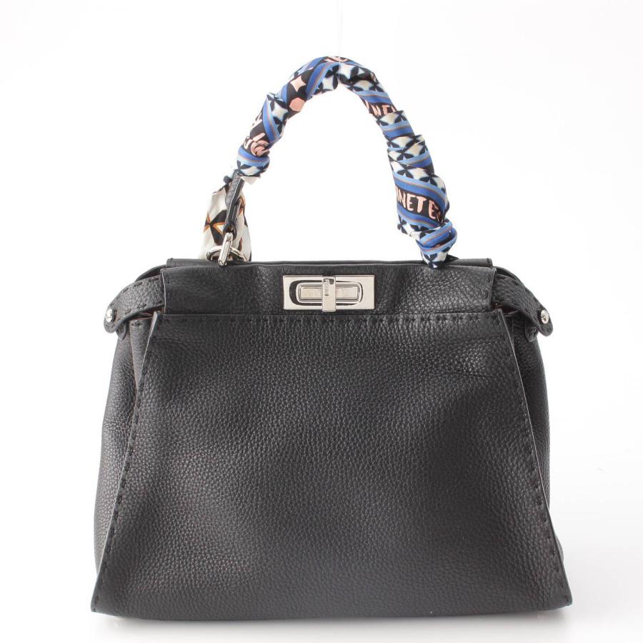FENDI 【フェンディ】Fendi レザー ピーカブー セレリア ハンドバッグ 