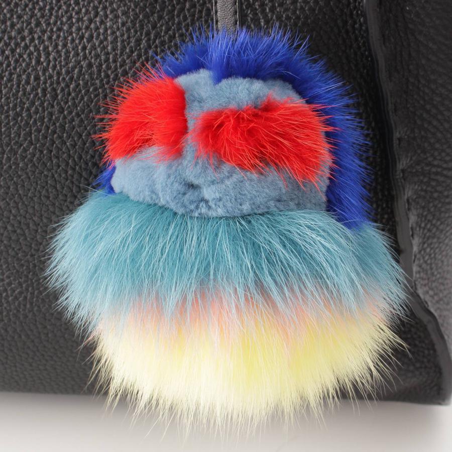 【フェンディ】Fendi　レザー ピーカブー セレリア ハンドバッグ チャーム/スカーフ付き ブラック 【中古】【正規品保証】204900｜retrojp｜08