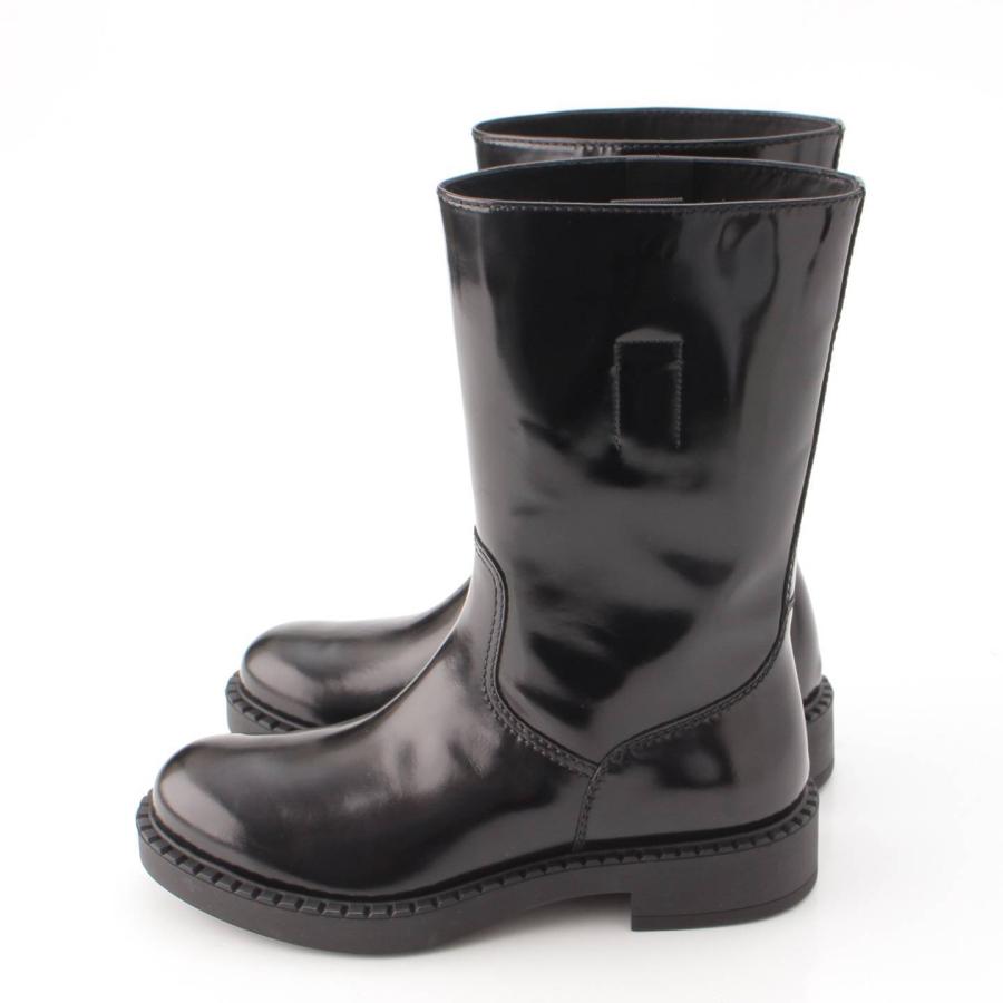 PRADA 【プラダ】Prada メンズ ブラッシュドレザー ミッドカーフ 