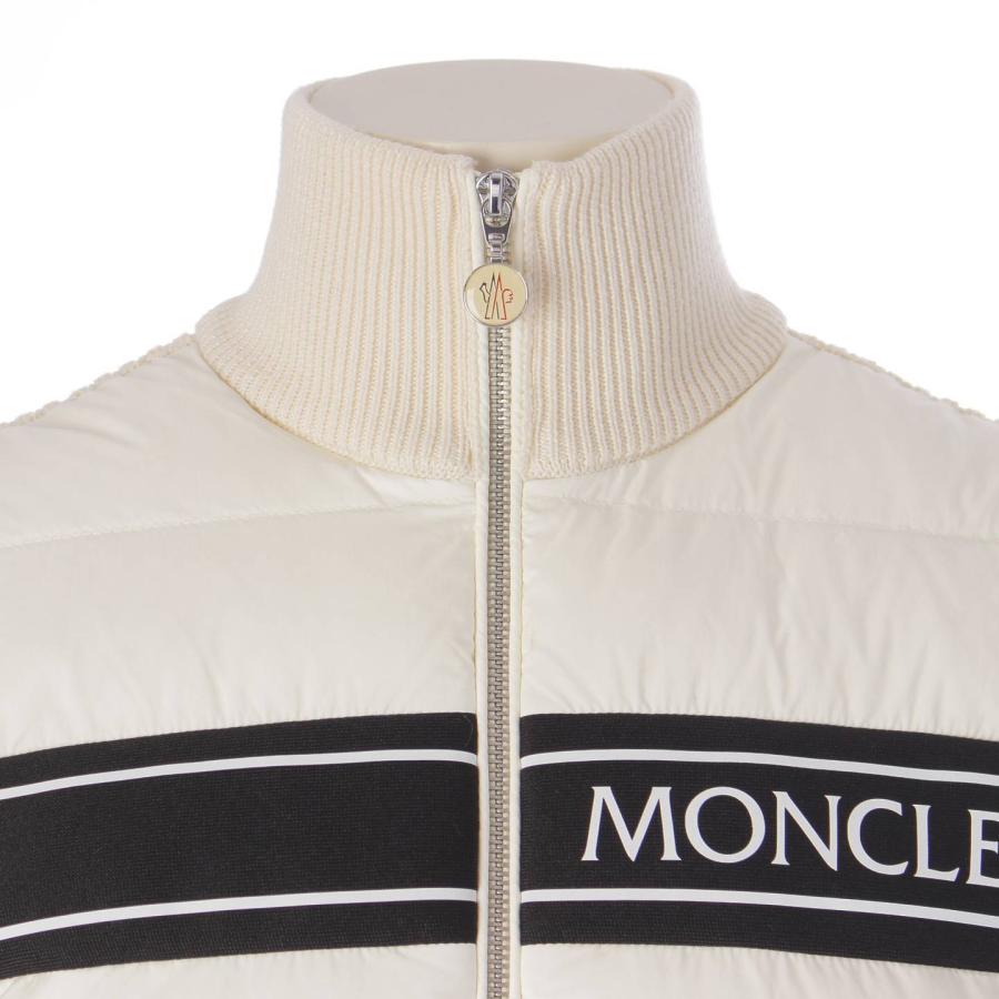 【モンクレール】Moncler　22AW メンズ ジップアップ ニット切替 ダウンジャケット カーディガン ホワイト M 【中古】【正規品保証】205352｜retrojp｜05