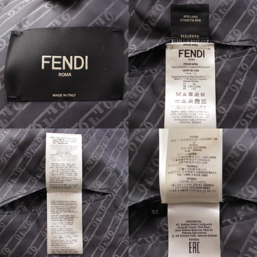 FENDI フェンディ 23年 レザー セレリアステッチ シングル FENDI フェンディ 23年 レザー セレリアステッチ シングル